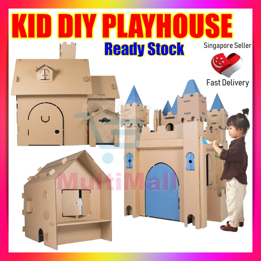Big 3D DIY Cardboard Toy House For Kids Fun DIY Craft For Kids Kids
