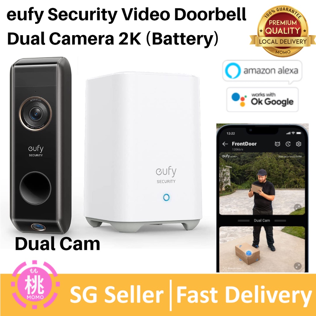 eufy Security Video Doorbell Dual Camera (BatteryPowered) with