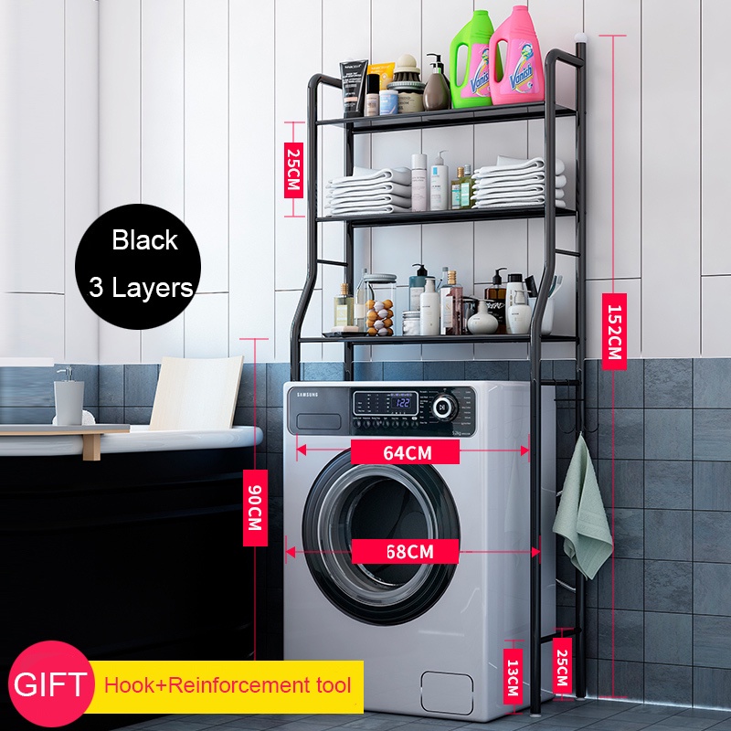 Floor Type Shelves Above The Washing Machine Space Saver Organizer