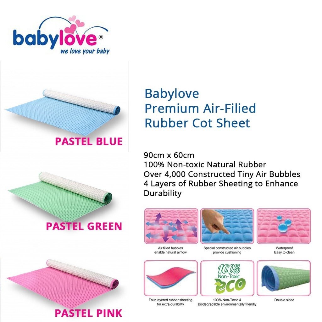 Babylove Premium AirFilled Rubber Cot Sheet Shopee Singapore