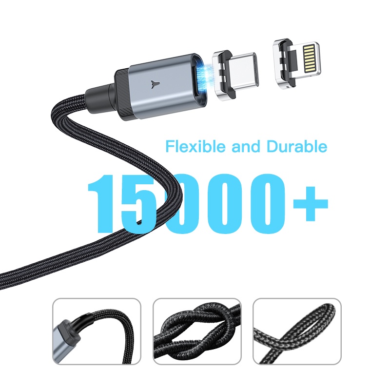 KUULAA 65W LED USB C TypeC Data Cable 27W Type C to Lightning