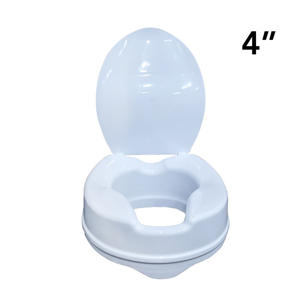 RAISED ELEVATED TOILET SEAT FOR ARTHRITIS JOINT PAIN BATHROOM SAFETY