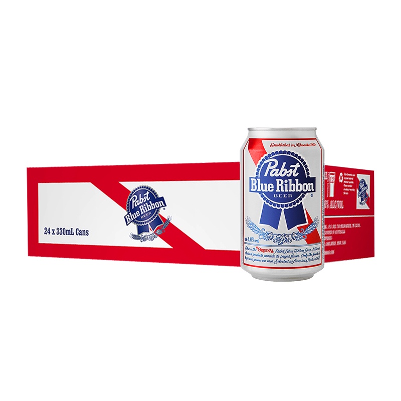 Pabst Blue Ribbon American Lager [330ml x 24 Cans] Shopee Singapore