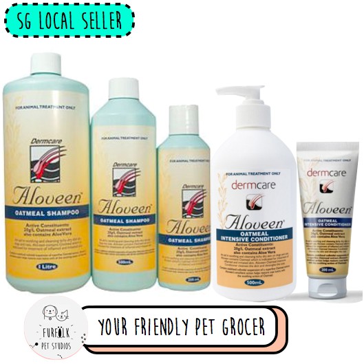 DERMCARE Aloveen Oatmeal Shampoo & Conditioner Shopee Singapore