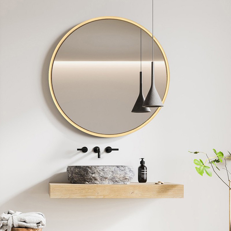 Nordic Style Home Round Hanging Mirror Commercial hanging Wall Round