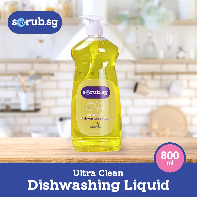 Scrub.sg Ultra Clean Dishwashing Liquid Detergent (800ML) Shopee Singapore