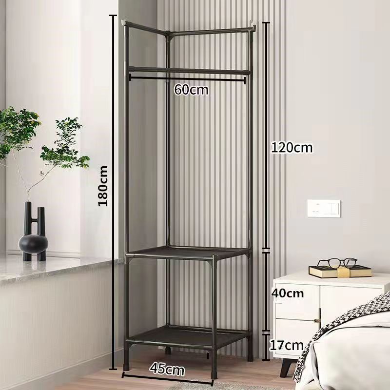 Corner Clothes Rack With Pants Hanger Drying Rack Small House Clothes Hanger Bedroom Bedside