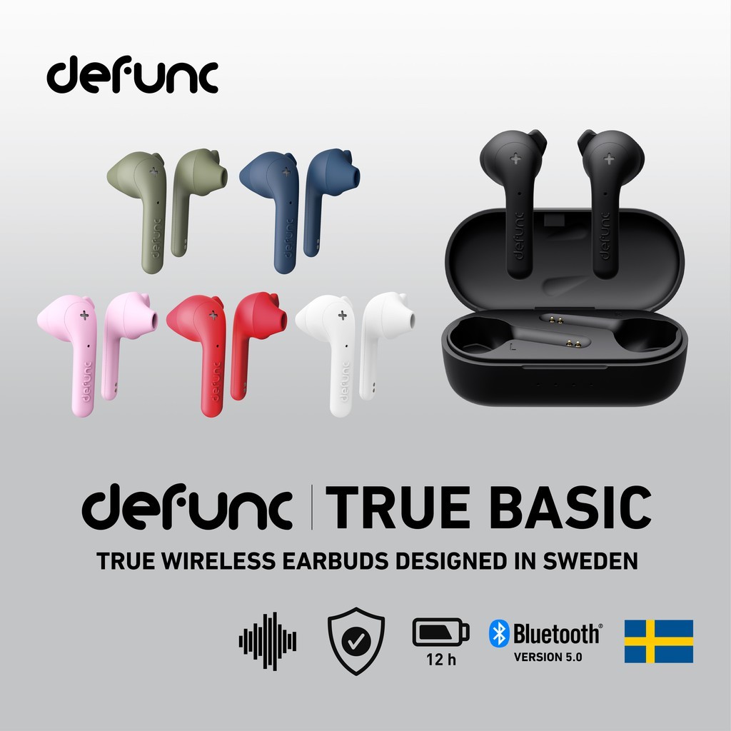DEFUNC True Basic True Wireless Earbuds 4H Bluetooth 5.0 IPX4 Touch