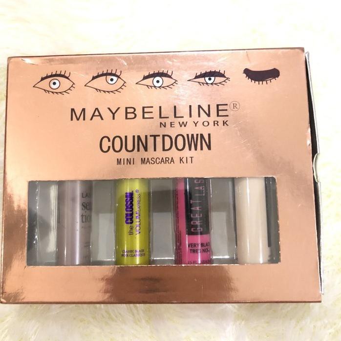 Mascara Maybelline Countdown Mini Kit Contents 4 Pcs Shopee Singapore