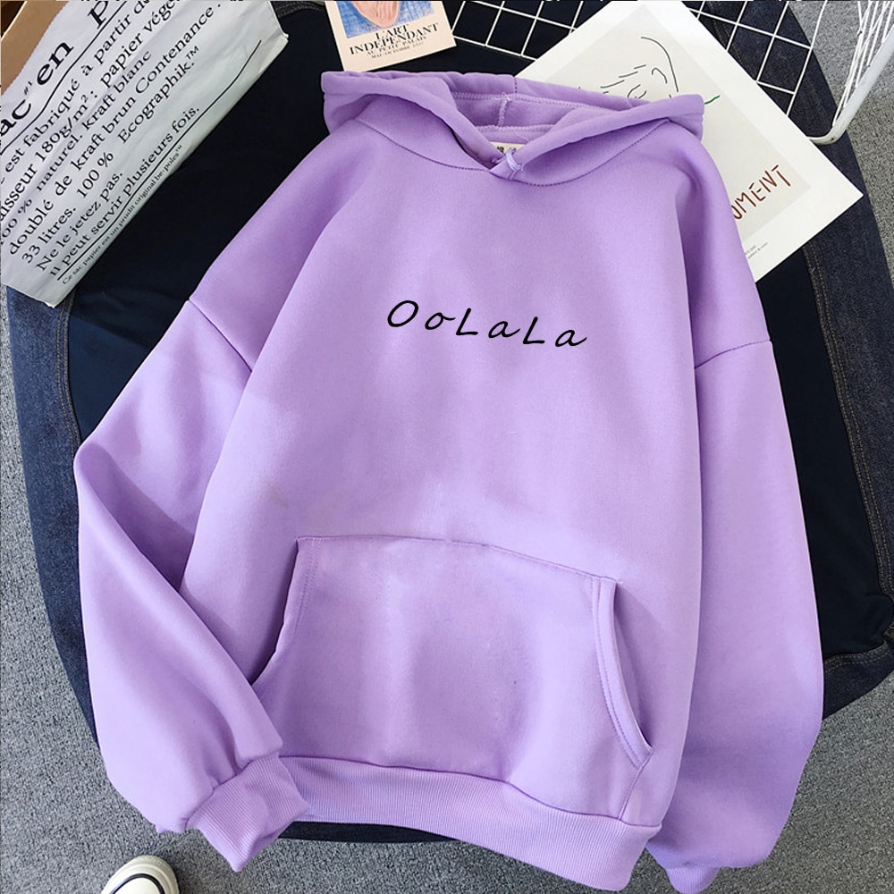 Cute Purple Sweatshirt Unisex Pullover Oalala Letter
