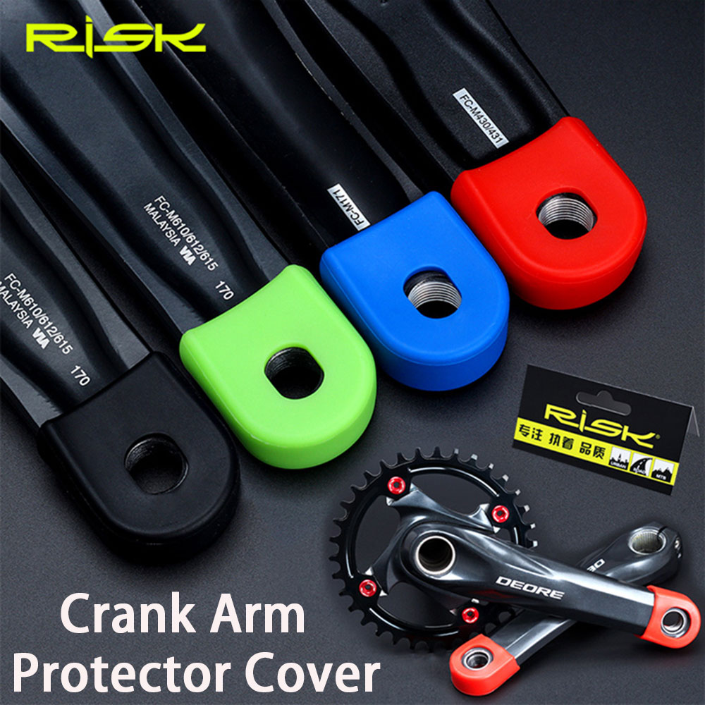 2pcs Silicone Bicycle Crank Arm Protector Cover Mountain Road Bike