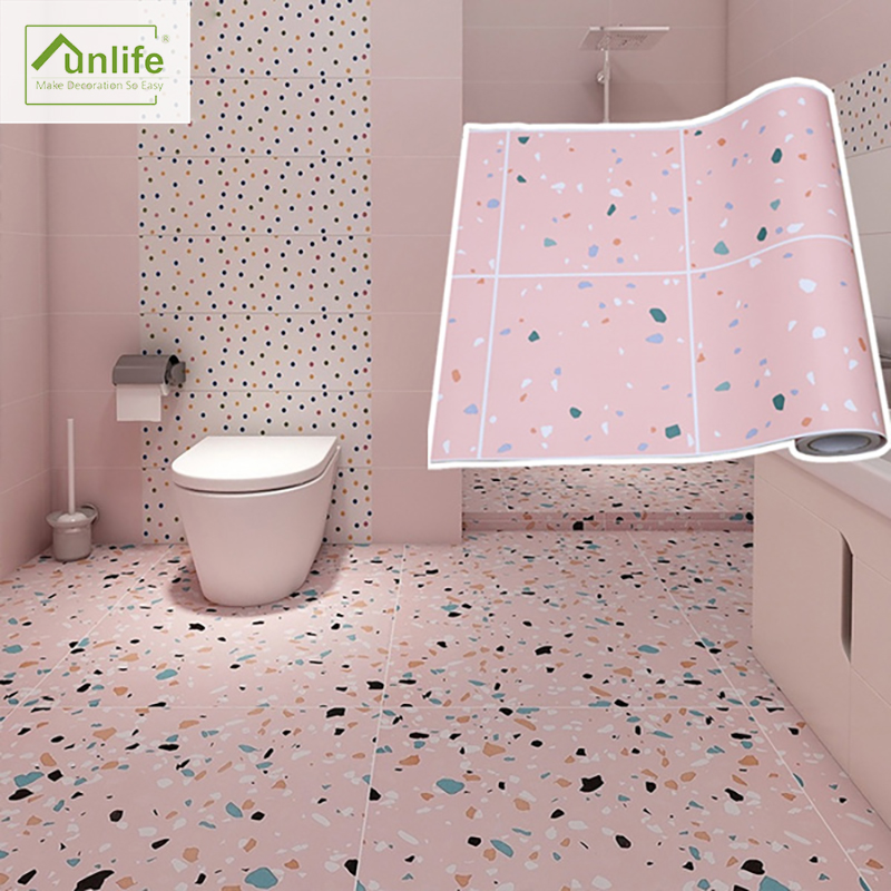 Funlife Terrazzo Thicken Bathroom Kitchen Non Slip Floor