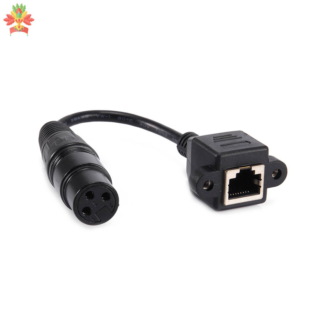 15cm RJ45 Female Plug to XLR 3 Pin Male/Female Connector