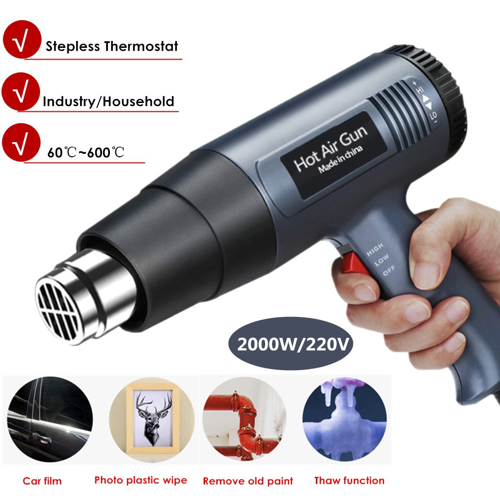 Malaysia] 2000w ac220v hot air gun heat gun blower shrink gun