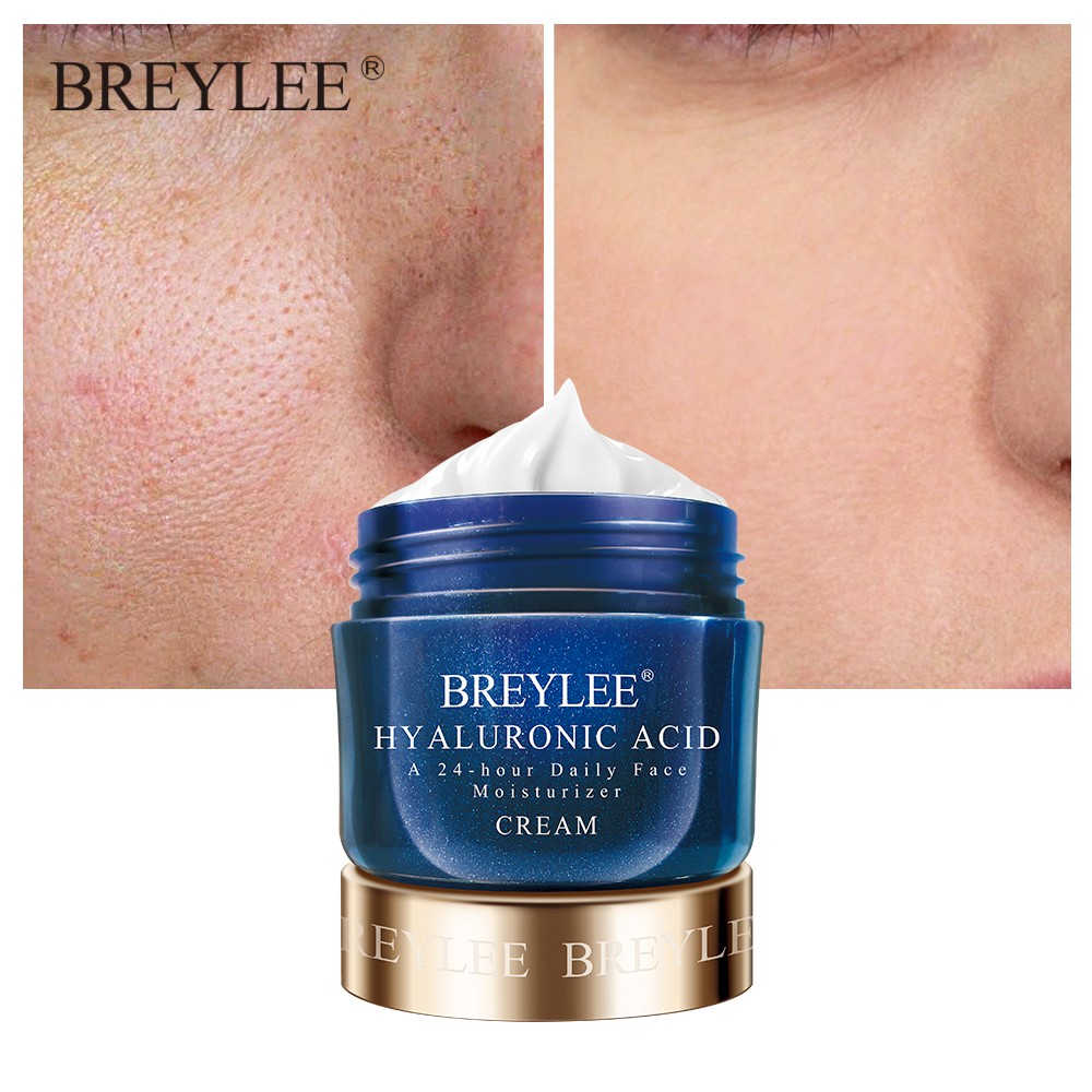 BREYLEE Hyaluronic Acid Moisturizer Face Cream Whitening 24hour Daily