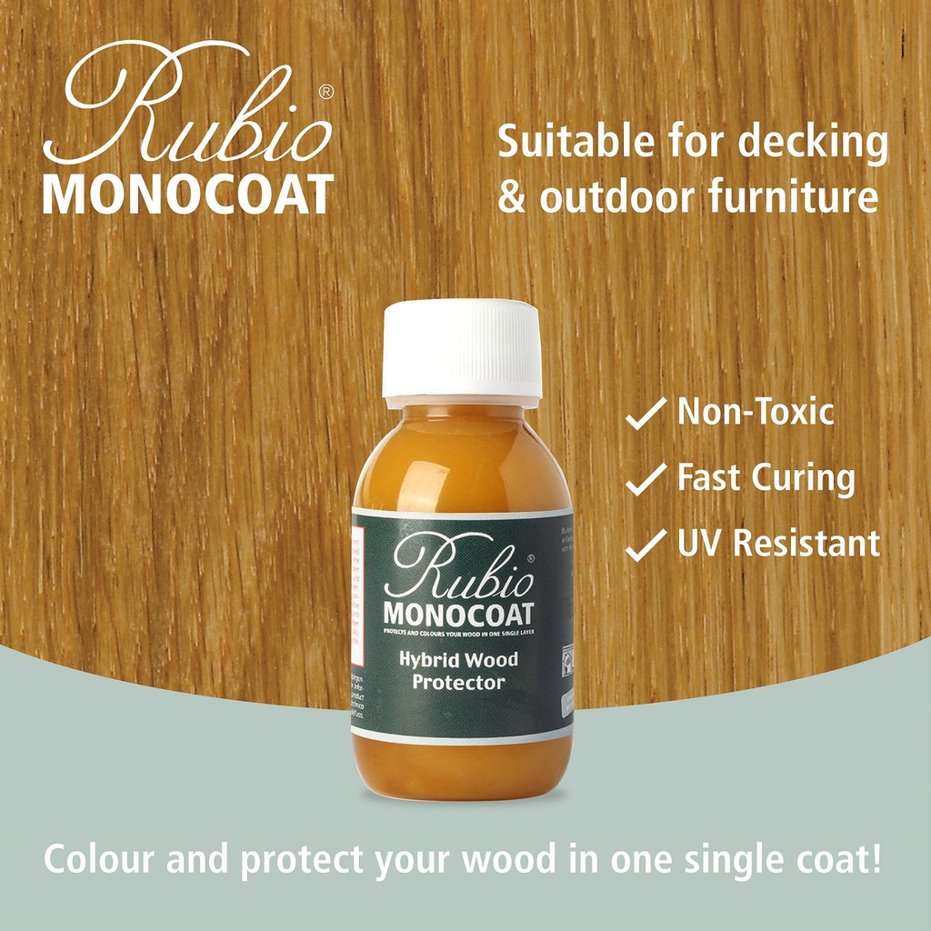 Rubio Monocoat Hybrid Wood Protector 100ml (Pure) Shopee Singapore
