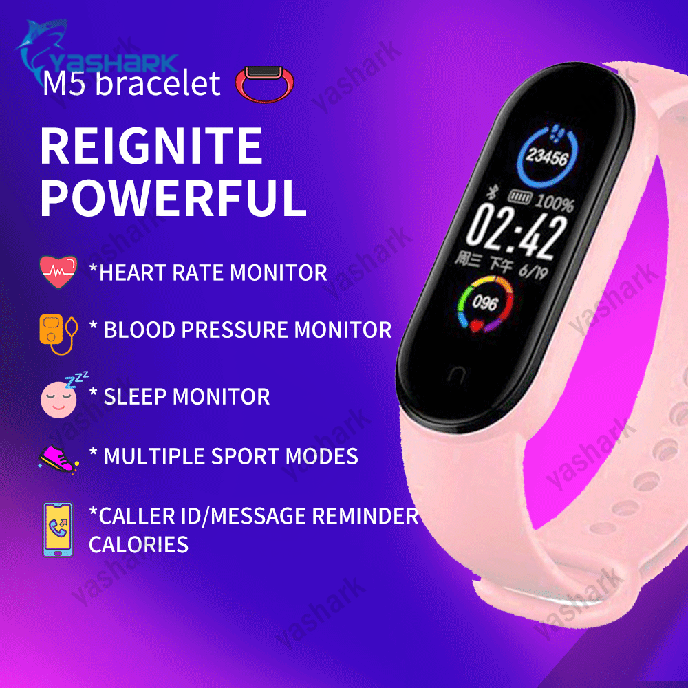 *In Stock M5 Smart Bracelet Bluetooth Sport Fitness Tracker Heart rate