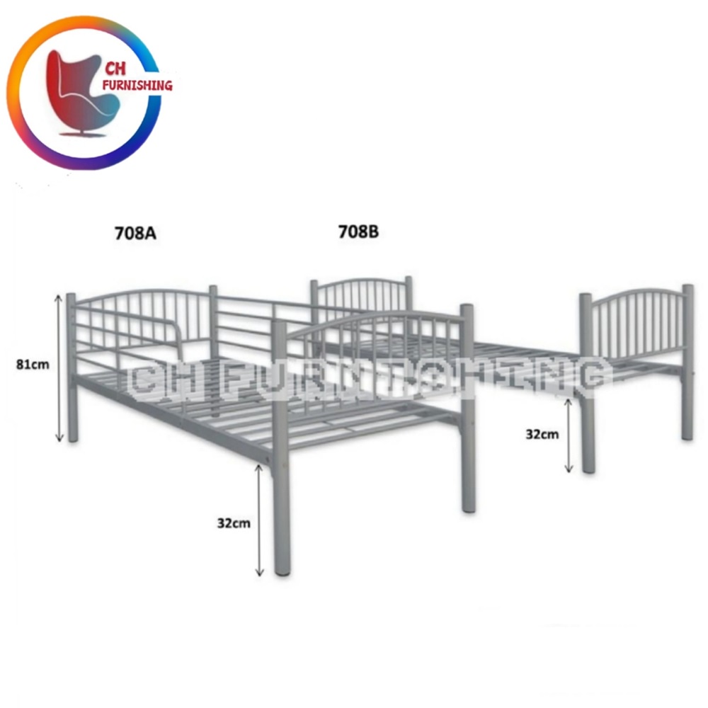 Single Metal Bed Frame/Single Metal Bed With Side Railing / Without