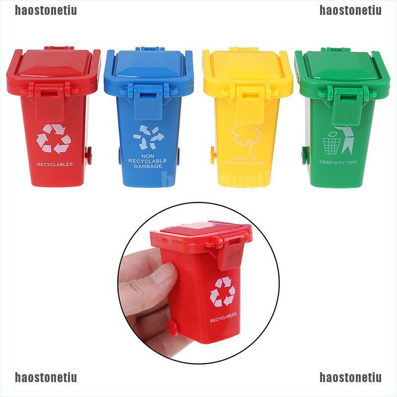 Kid 4pcs/set Trash Can Toy Garbage Truck Cans Curbside Vehicle Bin Toy