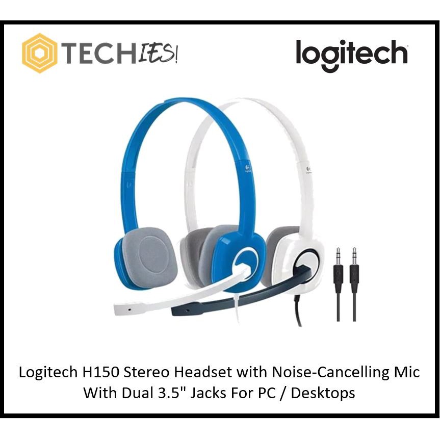 Logitech H150 Stereo Headset with NoiseCancelling Mic With Dual 3.5