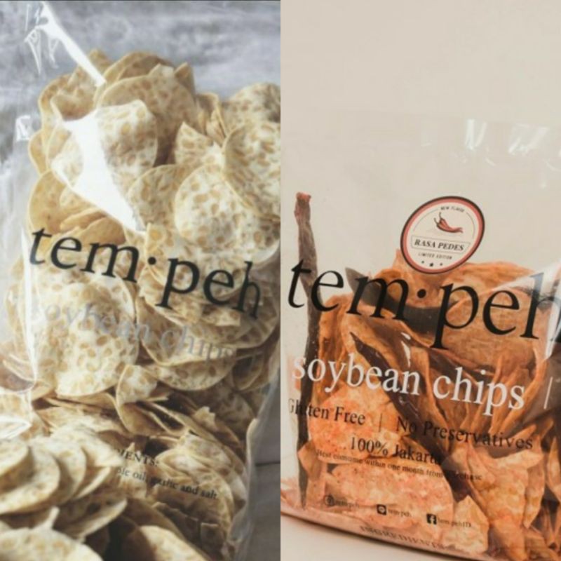 Bundle Famous Tempeh Soybean Chips tem peh from Indonesia Original 500g