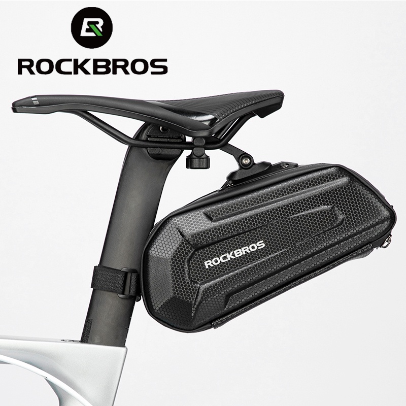 ROCKBROS Bag Bicycle Saddle Bag Under Seat 3D Hard Shell with Silver Reflective Strip Waterproof