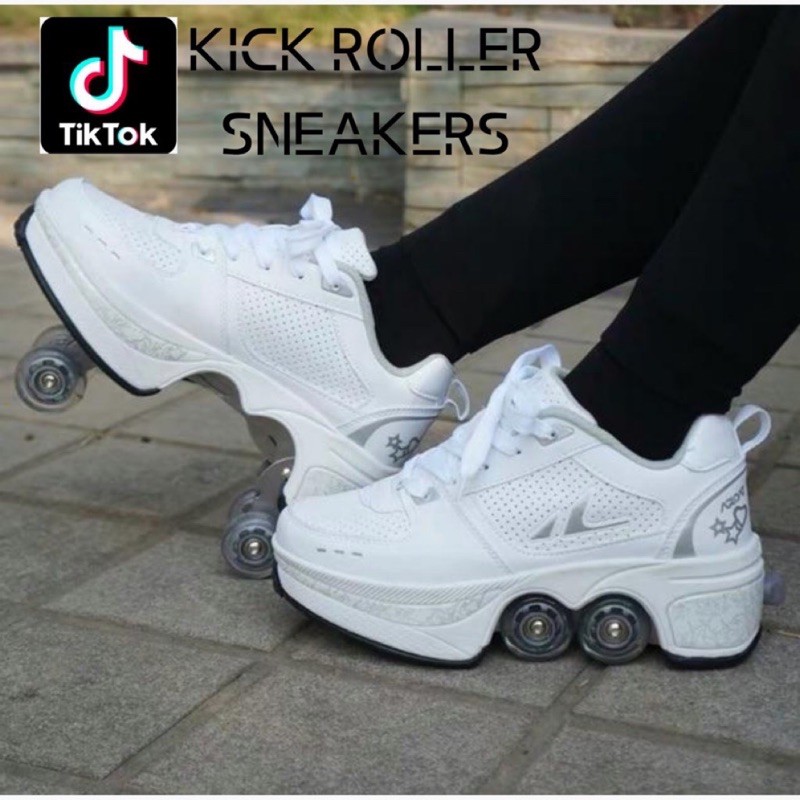 【SG READY STOCK】 Kick Roller Sneakers/Shoes with Retractable Wheels