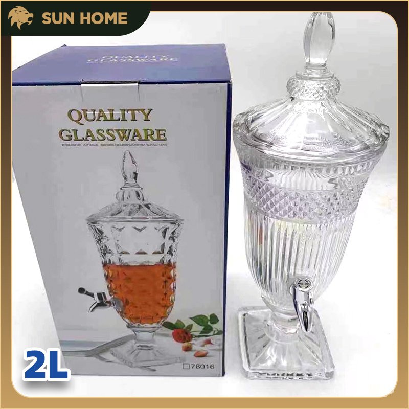 glass water dispenser 2L 4.5L glass jar Juice jugs Beverages Dispenser