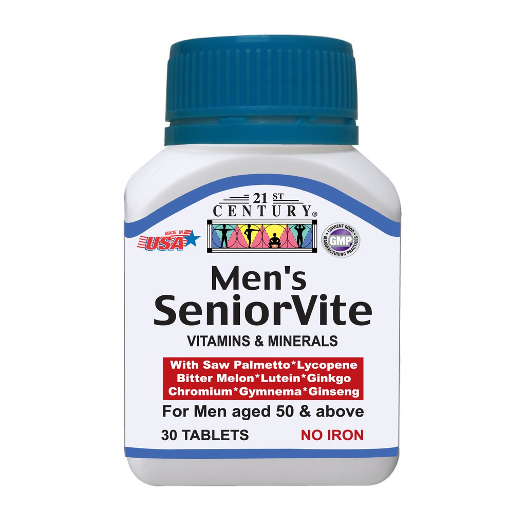 21st Century Men's SeniorVite, Multivitamins & Herbs For Men Over 50