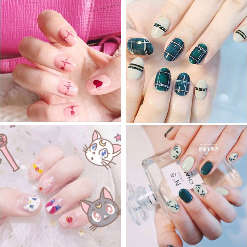 Women Fashion Nail Sticker Waterprrof Lovely Nail Art Nail Sticker