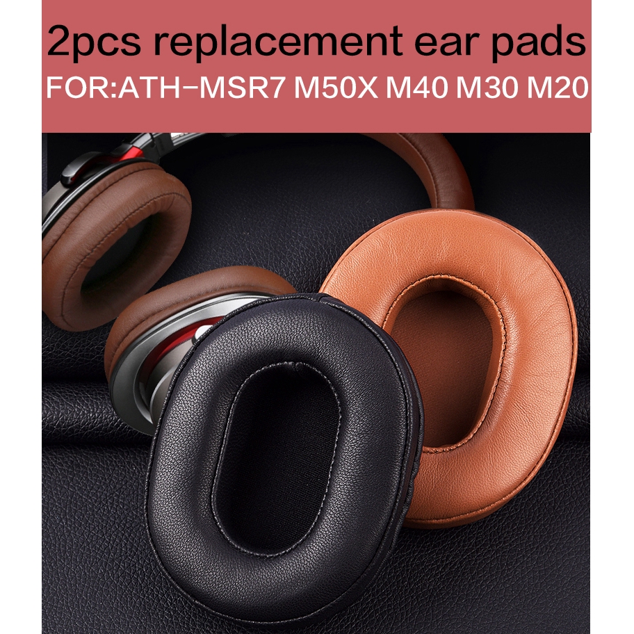 '2pcs' Leather ear pads for AudioTechnica ATHMSR7 M50X M40 M30 M20
