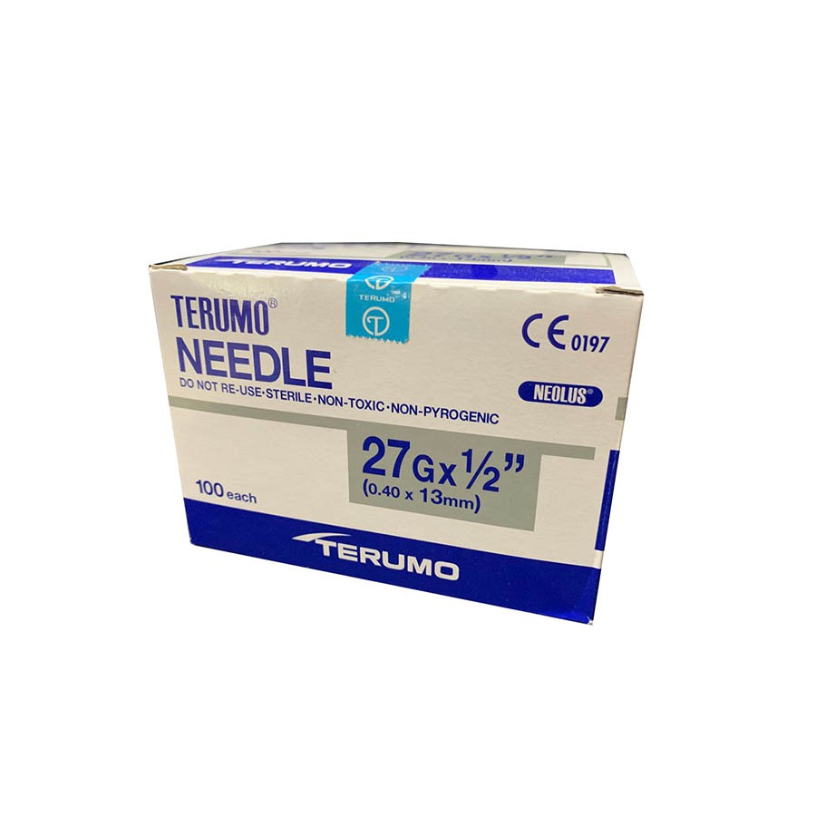 Terumo Needles =27g x 1/2" 0.40 x 13mm 100pcs/box Shopee Singapore