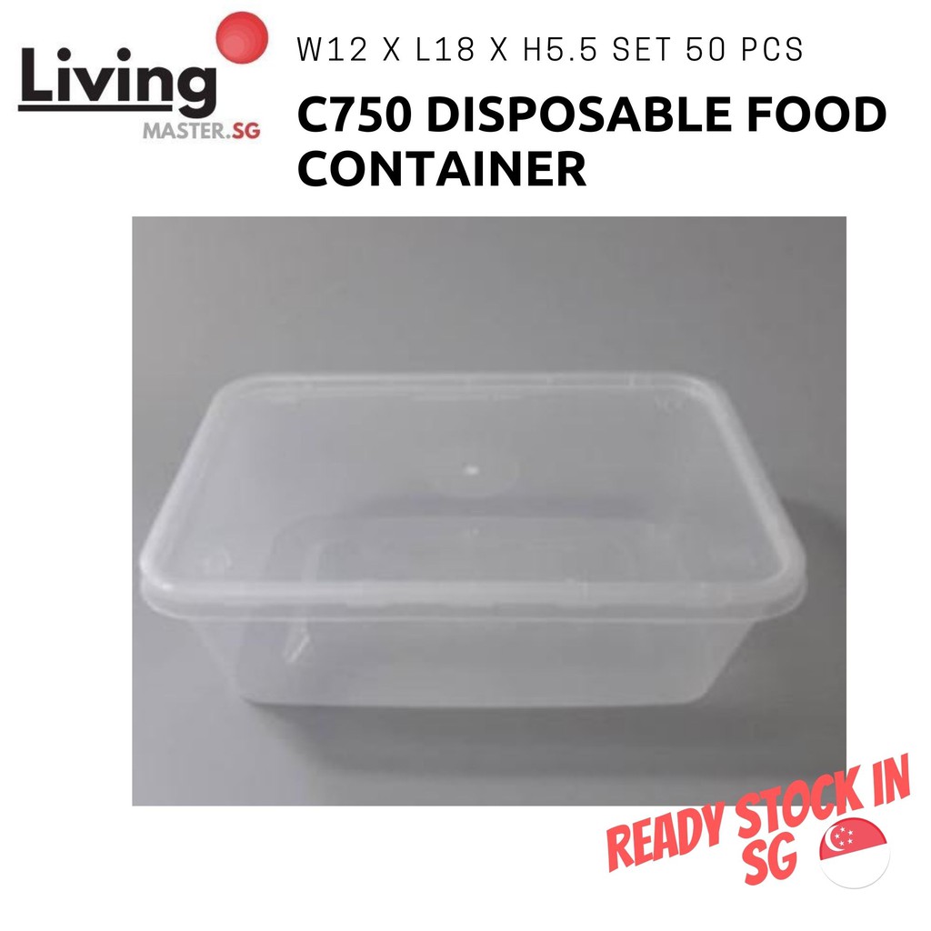 750ml Disposable Rectangular Food Container / Fast food container