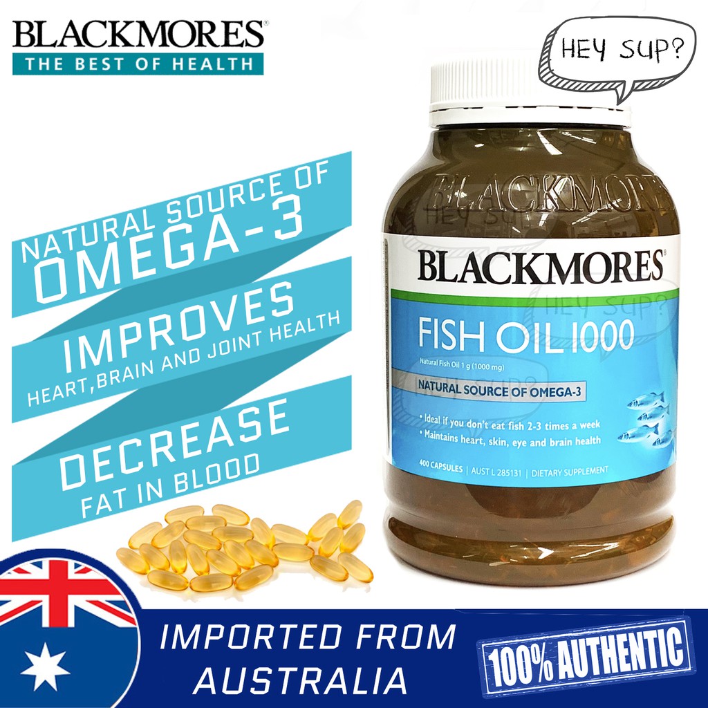 Blackmores Fish Oil 1000mg 400 Capsules (Natural Source Of Omega3) Shopee Singapore