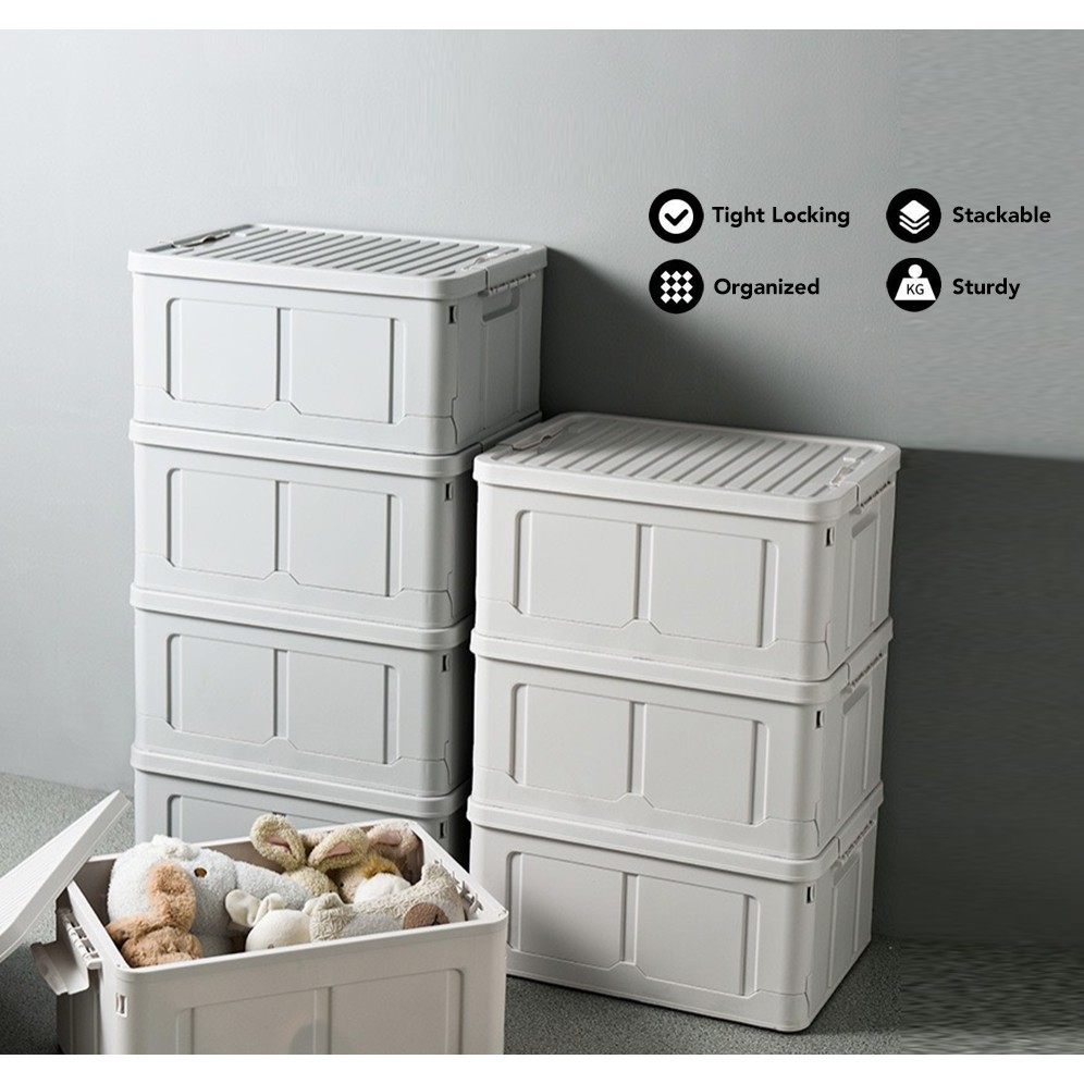 Storage Box Organizer Storage Container Stackable Foldable Large
