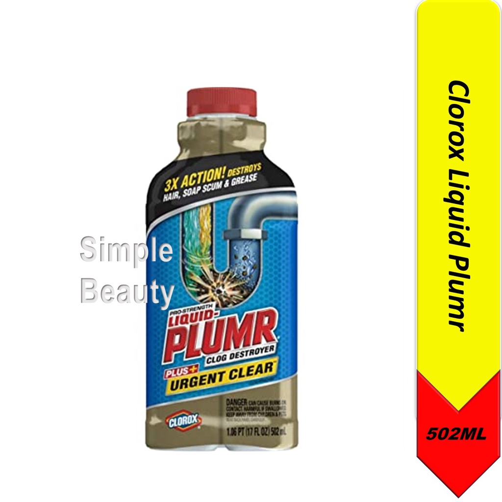 Clorox Liquid Plumr Gel Urgent Clear 502ml Shopee Singapore