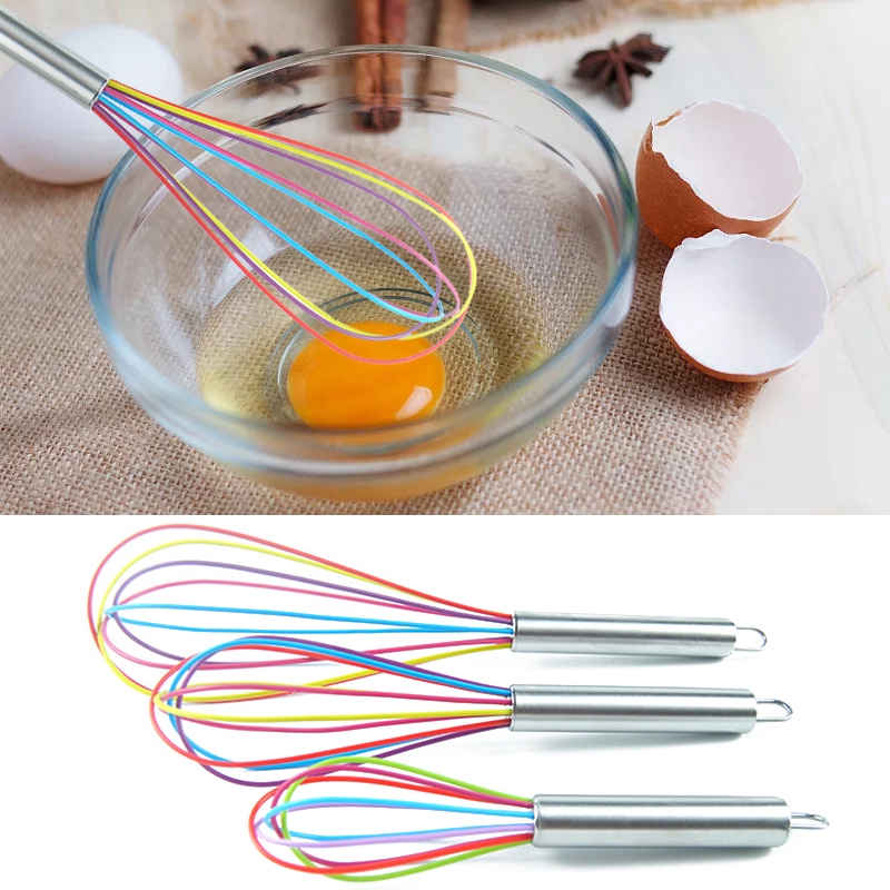 Silicone Egg Beaters Hand Egg Mixer Cooking Foamer Kitchen Tools