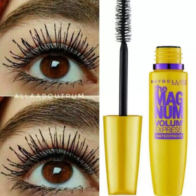 The Magnum Waterproof Mascara Yellow Color Only MBB MAYBELLINE MASKARA