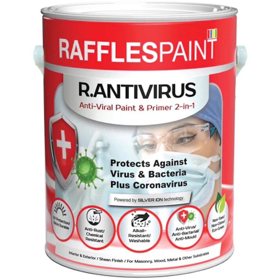 RAFFLES PAINT R.Antivirus 2in1 Primer and Interior Paint 1 Litre