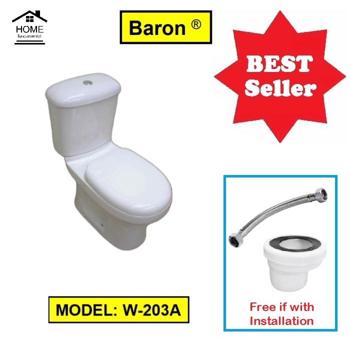 Baron W203A toilet bowl option for installation Shopee Singapore