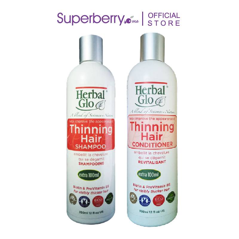 Herbal Glo Thinning Hair Shampoo/ Conditioner 350ml Shopee Singapore