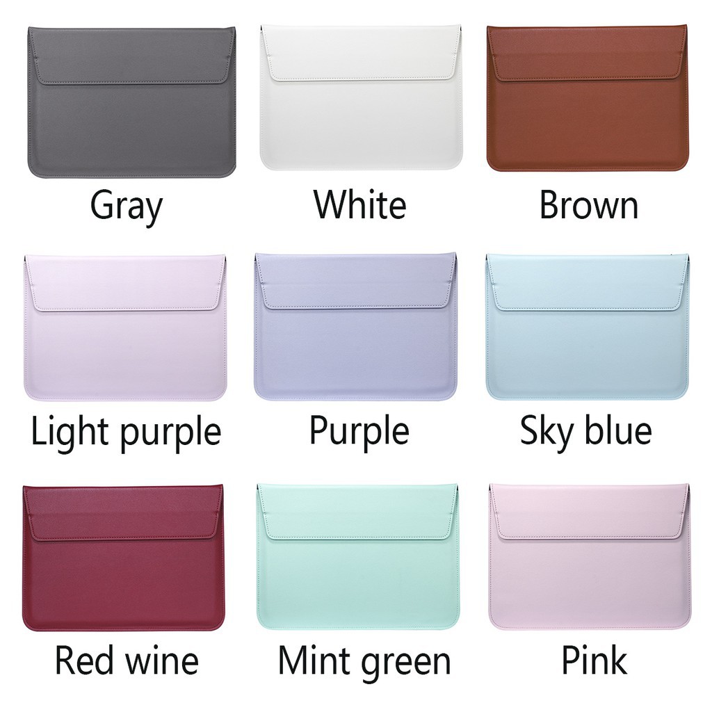 Laptop Leather Sleeve Case bag with Stand For Laptop macbook 11