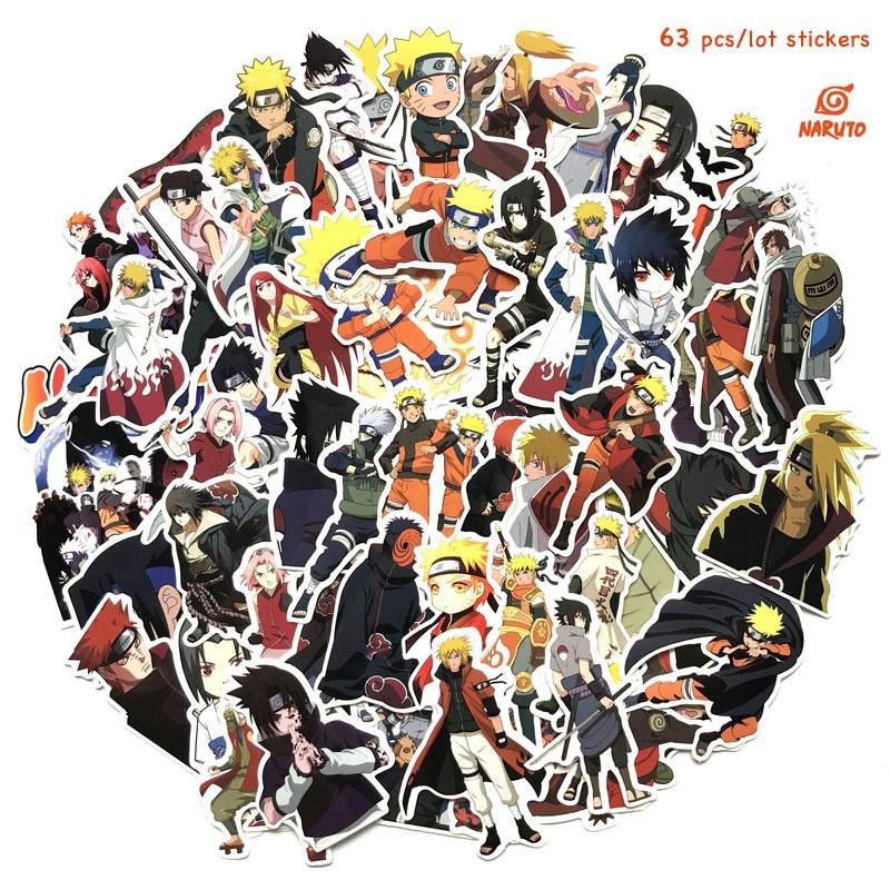 Y&P 63pcs NARUTO Graffiti Waterproof Stickers Set Shopee Singapore
