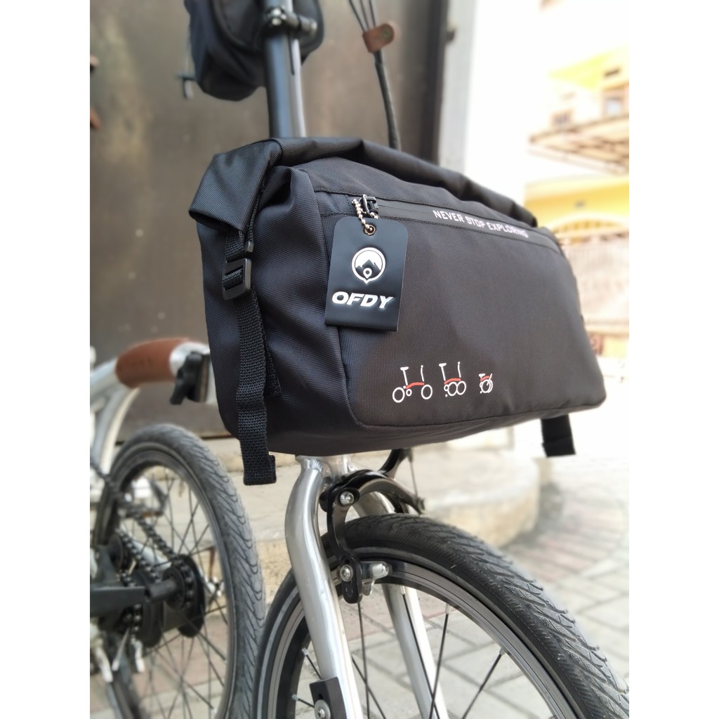 Front Block Rolltop Bag Folding Bike Sling Waterproof Brompton Pikes