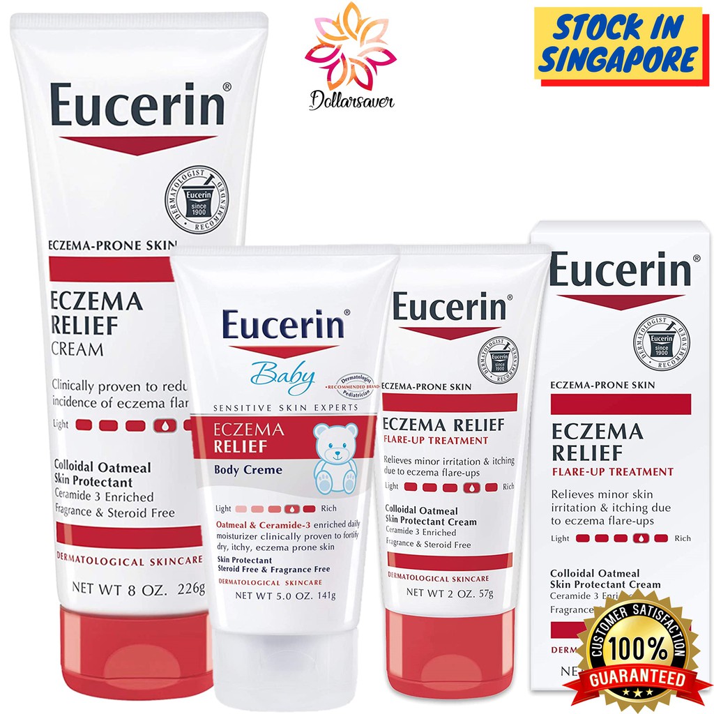 Eucerin Eczema Relief Body Cream, 226g / Baby Cream, 141g / FlareUp Treatment, 57g / Hand Cream