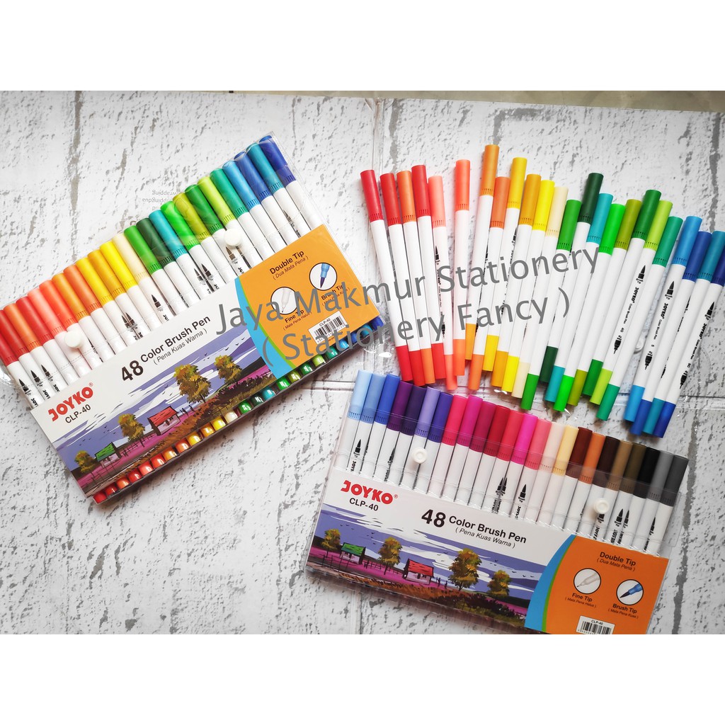 Joyko Color Brush Gel Pen Set Of 48 Colors Clp Painting 40 (1 Set) Shopee Singapore