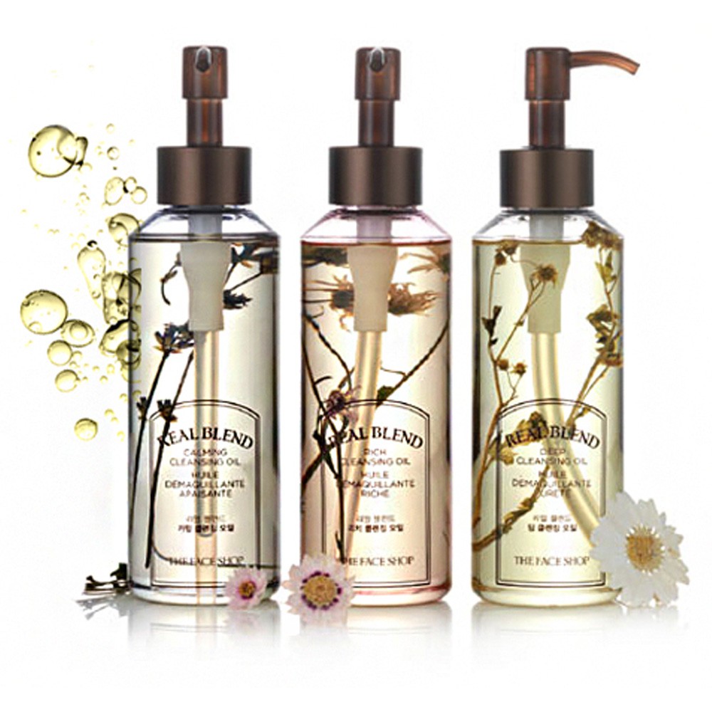 The Face Shop Real Blend Cleansing oil 225ml Free Gifts Shopee Singapore