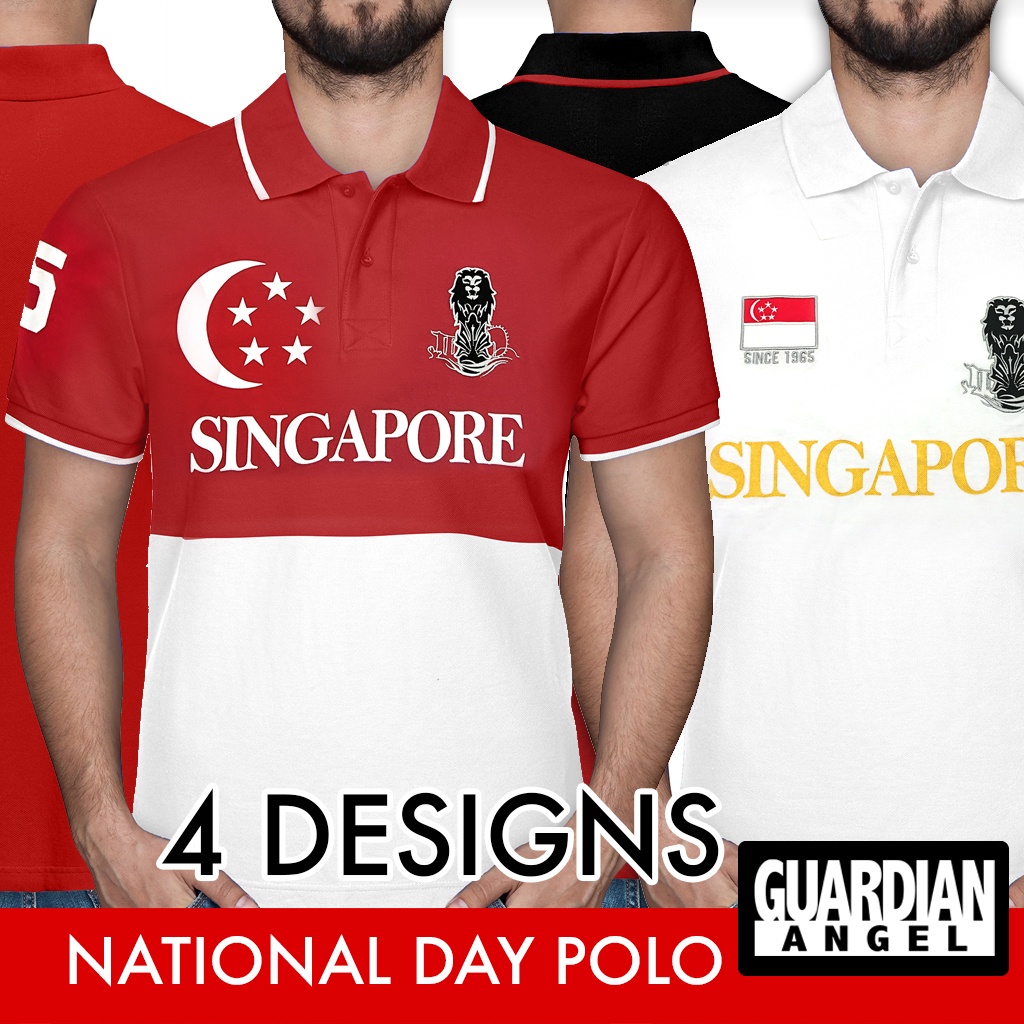(SG LOCAL Seller) Men's Polo Tees Singapore National Day Polo TShirt