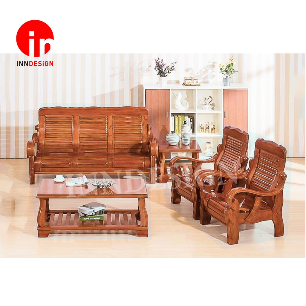 Traditional Minimalist Chinese Style Solid Wood Sofa (Free Delivery and