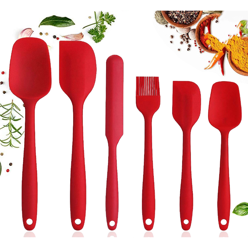 Silicone Spatula Set NonStick HeatResistant Spatulas Turner for Cooking Baking Mixing Baking